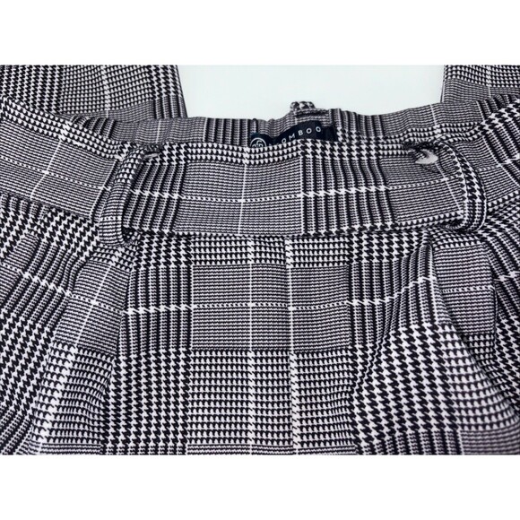 Boomboom Jeans Womens Black/White Glen Plaid Dress Pant Pull On Size Small - Picture 2 of 8